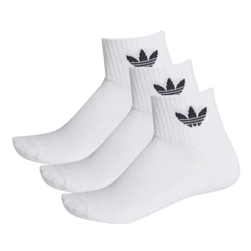 Mid Crew Socks 3 Pairs White