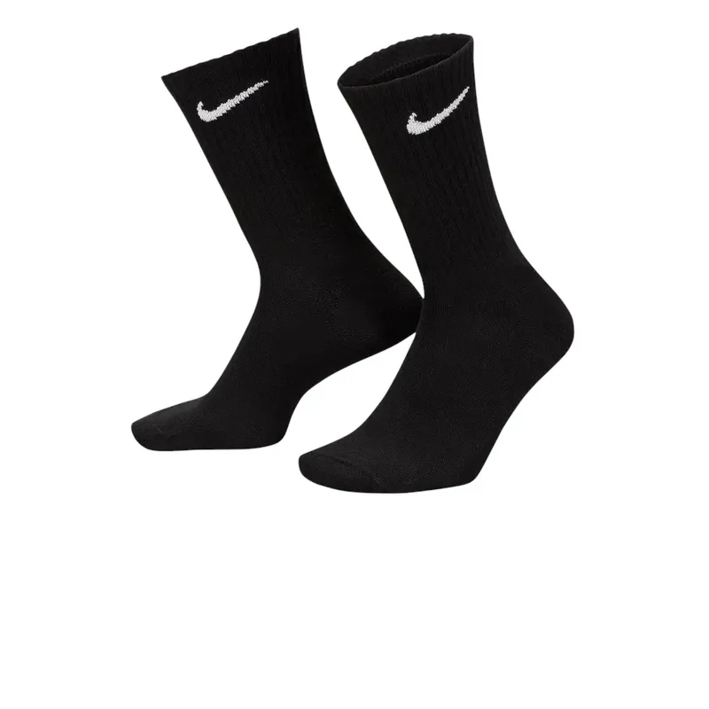 Everyday Lightweight Crew Socks Black (3 Pairs)