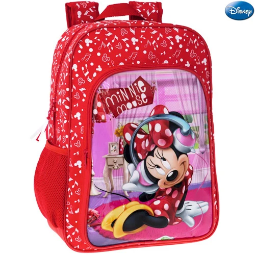 Zaino Americano Scuola Elementare Media Zainetto 30x40x16 Disney Minnie Mouse