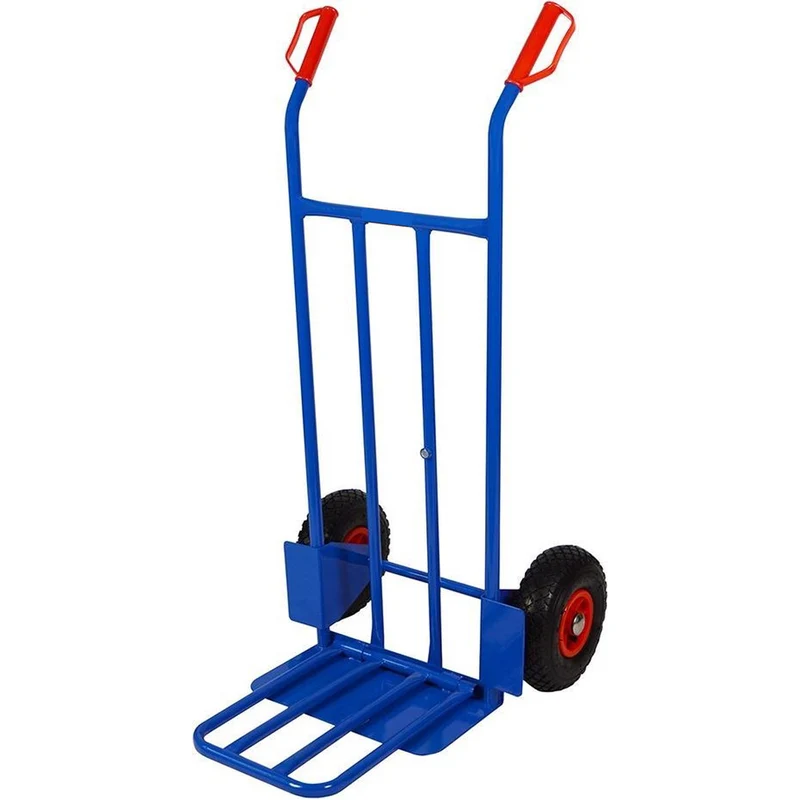 Carrello portapacchi con doppia sponda a ribalta in Acciaio Verniciato e Ruote
