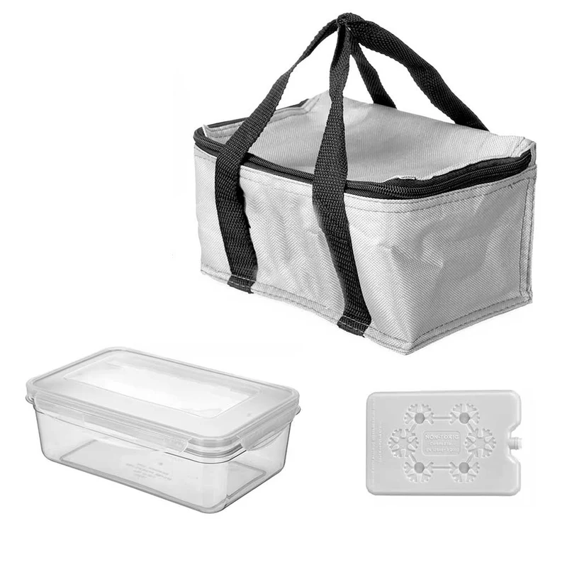 Kit Porta Pranzo Termico con Borsa Frigo Portatile con Accessori 15x22x17.5