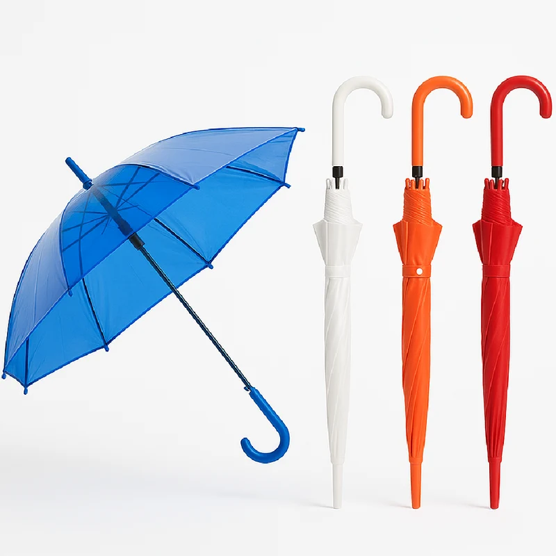Kit 4 Ombrelli Trasparenti Automatici PVC Antivento 8 Stecche Fibra di Vetro