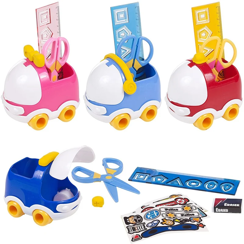 Contenitore Organizer Scrivania Porta Accessori Forma Aereo Vari Colori Bambini