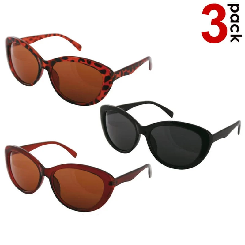 3 Occhiali da Sole ReflexxVision UV 400 Donna modello Trapani Colori Assortiti