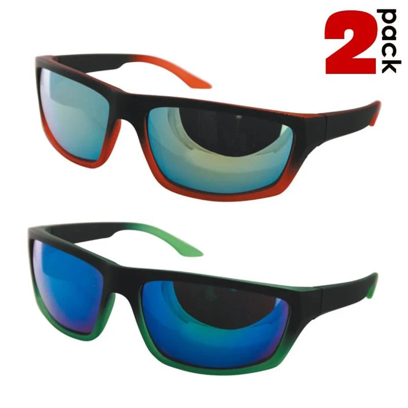 2 Occhiali da Sole ReflexxVision UV 400 Unisex modello Asti Colori Assortiti