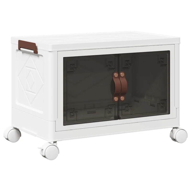 Scatola Portaoggetti con Ruote Design Versatile e leggero 48,5 x 29,5 x 33 cm