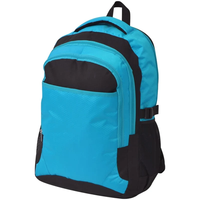 Zaino da Scuola 40 L 33 x 17 x 50 cm Idrorepellente Nero e Blu