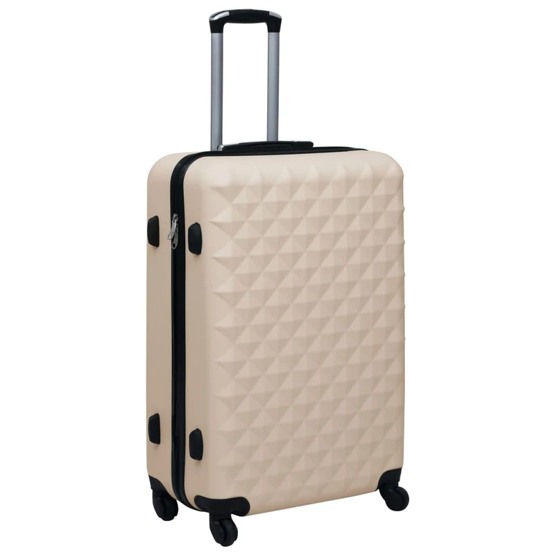 Trolley a Custodia Rigida in ABS Chiusura di Sicurezza 4 Ruote Girevoli 360°Oro