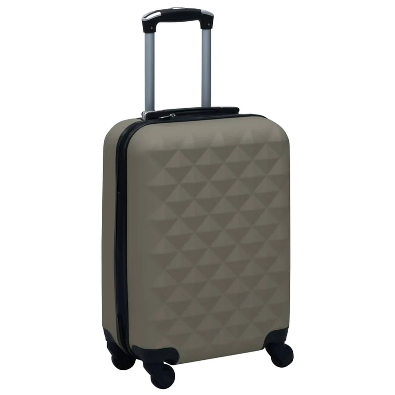 Trolley a Custodia Rigida in ABS Cinghie Interne 4 Ruote Girevoli 360° Antracite