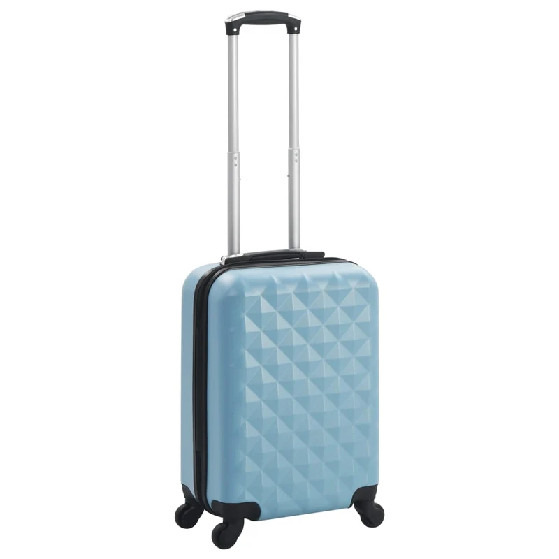 Trolley a Custodia Rigida in ABS Chiusura di Sicurezza 4 Ruote Girevoli 360° Blu