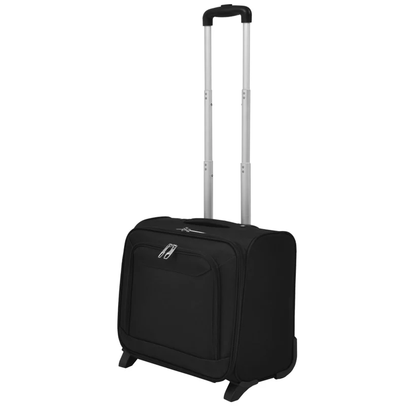 Trolley Pilota Tessuto con Rivestimento 43 x 24 x 39 cm Nero
