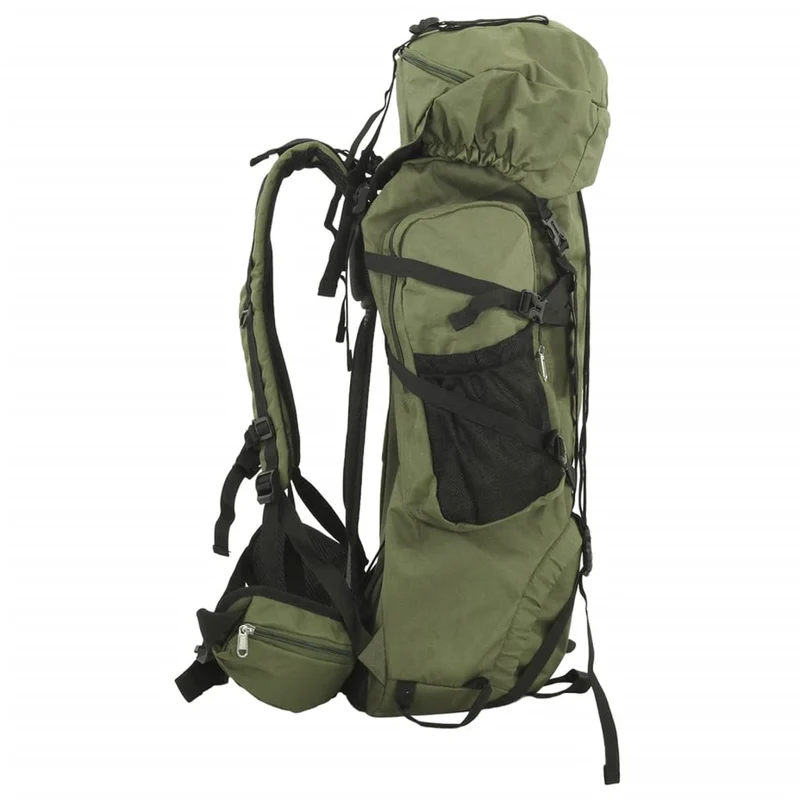 Zaino da Trekking Verde Militare 60 L in Tessuto Oxford Idrorepellente