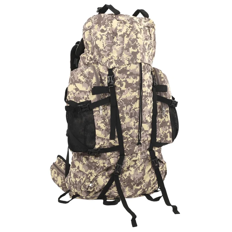 Zaino da Trekking Cammello Mimetico 100 L in Tessuto Oxford Idrorepellente