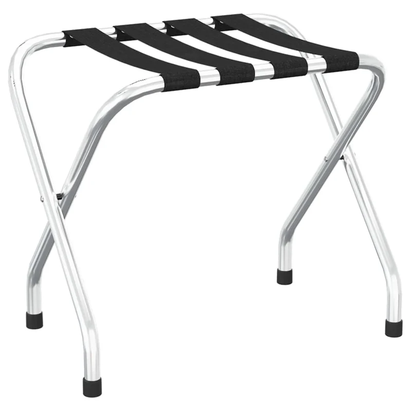 Portapacchi Designi Pieghevole e Robusto Versatile 56x40x49 cm nero e Argento