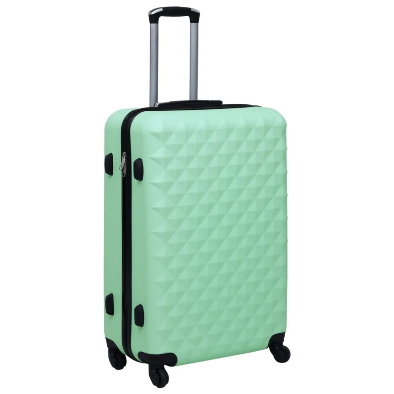 Trolley Custodia Rigida in ABS Chiusura di Sicurezza 4 Ruote Girevoli 360° Verde