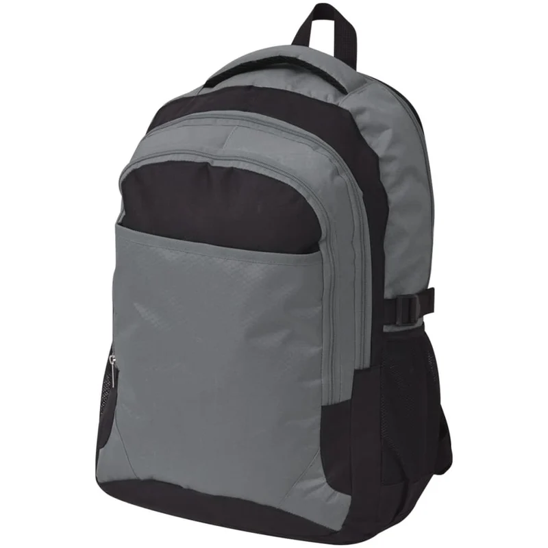 Zaino da Scuola 40 L 33 x 17 x 50 cm Nero e Grigio