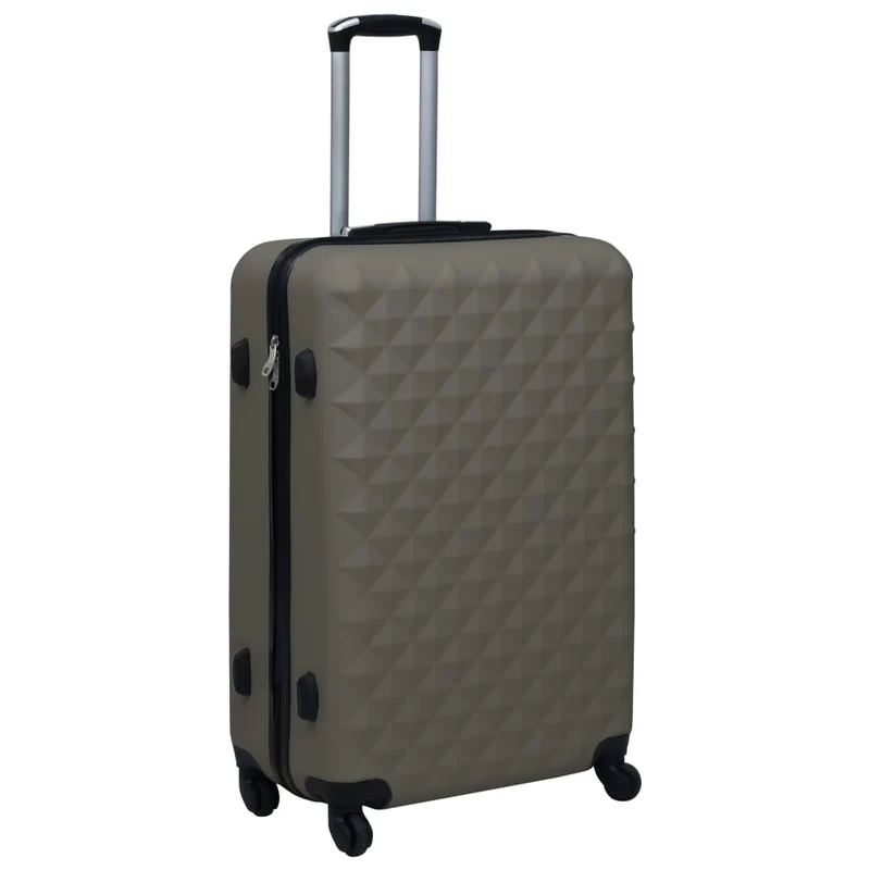 Trolley a Custodia Rigida Chiusura di Sicurezza 4 Ruote Girevoli 360° Antracite