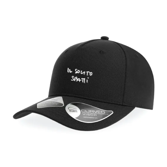 SODA STUDIO - Cappello Baseball Ricamato il solito sbatti - Nero