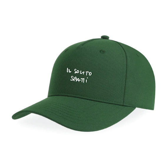 SODA STUDIO - Cappello Baseball Ricamato il solito sbatti - Verde Bottiglia