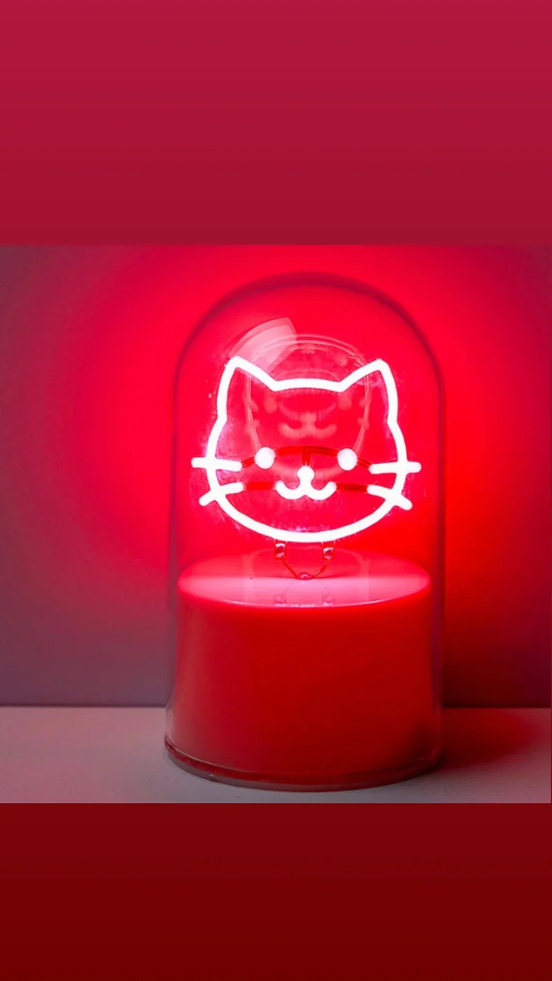 Lampada a led vetro gatto