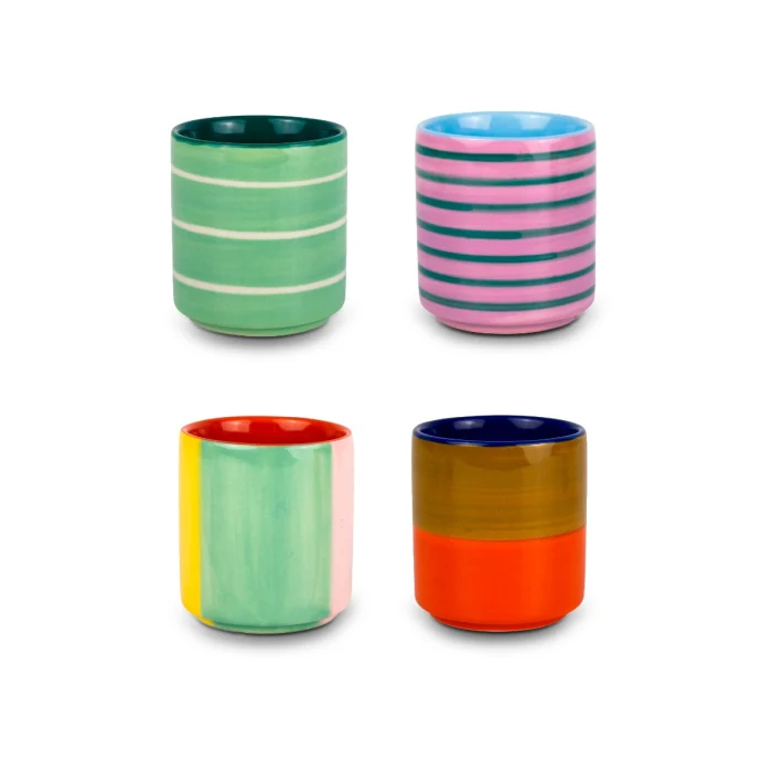 Set 4 pezzi tazzine colorate- WD Lifestyle