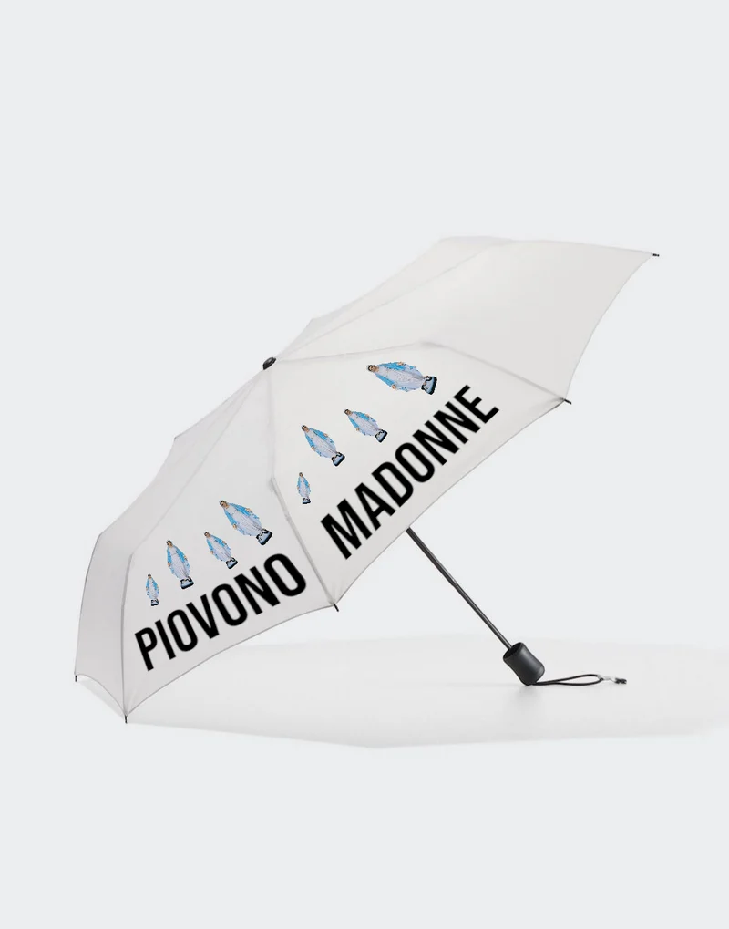 SODA STUDIO - ombrello mini "piovono madonne" bianco