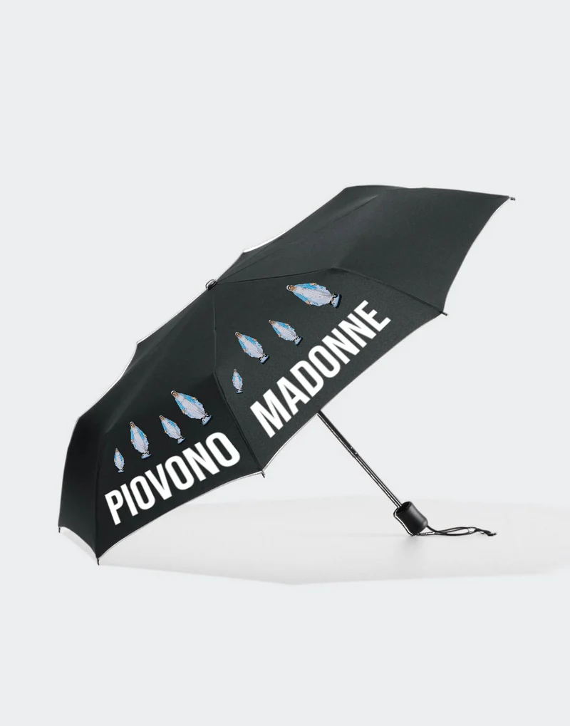 SODA STUDIO - ombrello mini "piovono madonne" nero