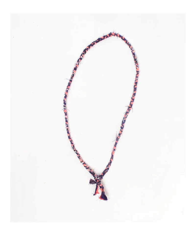 Soda - Collana Nazaré - Bandana intrecciata bicolore rosso nero e blu