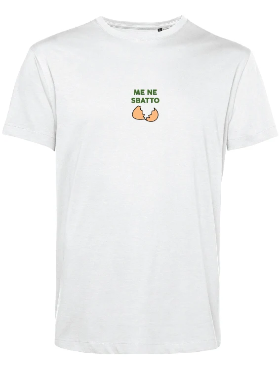 Soda Studio - T-Shirt bianca Me Ne Sbatto - Green