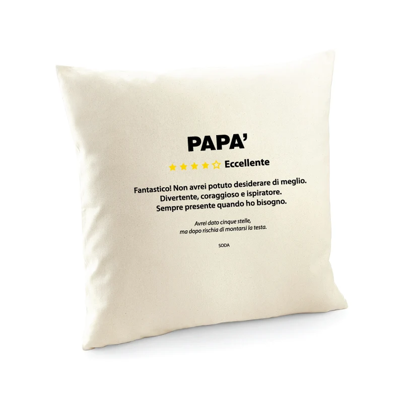 SODA - Cuscino Festa del Papà - Recensione Papà - Panna