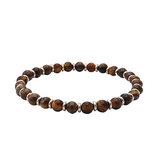 Soda - Bracciale stretch pietre dure 6 mm - Occhio di tigre