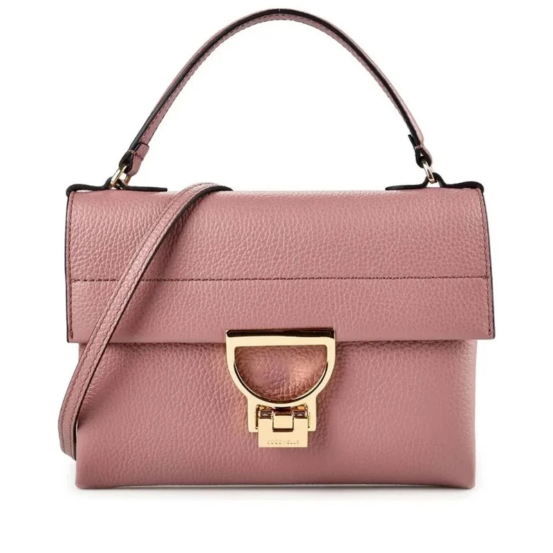 Borsa Donna a Mano con Tracolla COCCINELLE in Pelle Linea Arlettis Mini colore Winter Rose