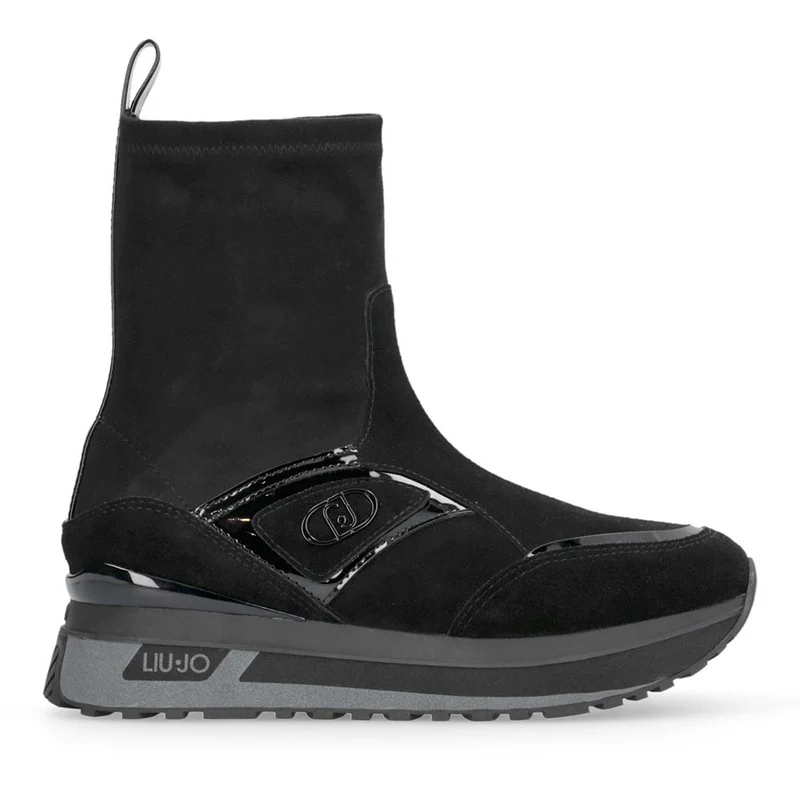 Sneakers Boots Donna LIU JO Maxi Wonder 104 in Suede Nero