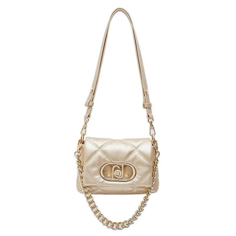Borsa Donna Mini a Spalla LIU JO Better linea La Puffy in Ecopelle Trapuntata Light Gold