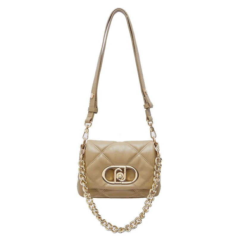 Borsa Donna Mini a Spalla LIU JO Better linea La Puffy in Ecopelle Trapuntata color Fango