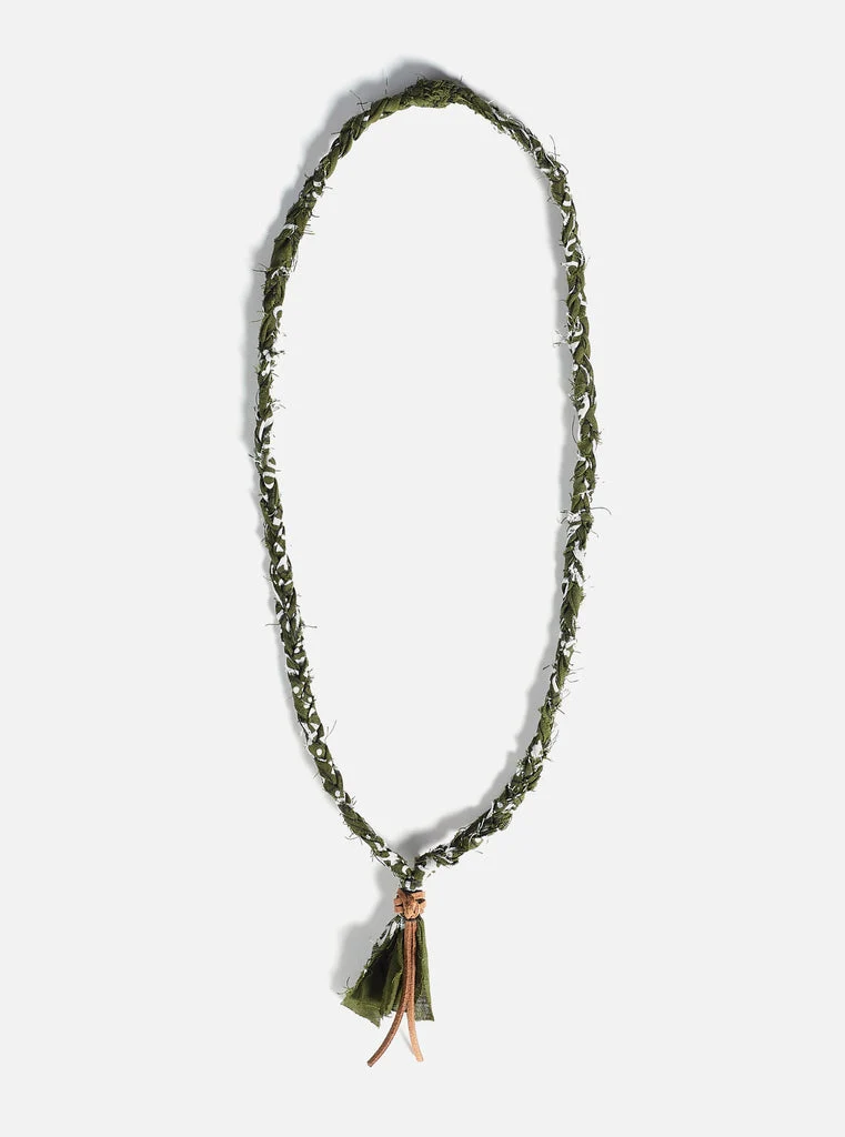Soda - Collana Nazaré - Bandana intrecciata Verde militare