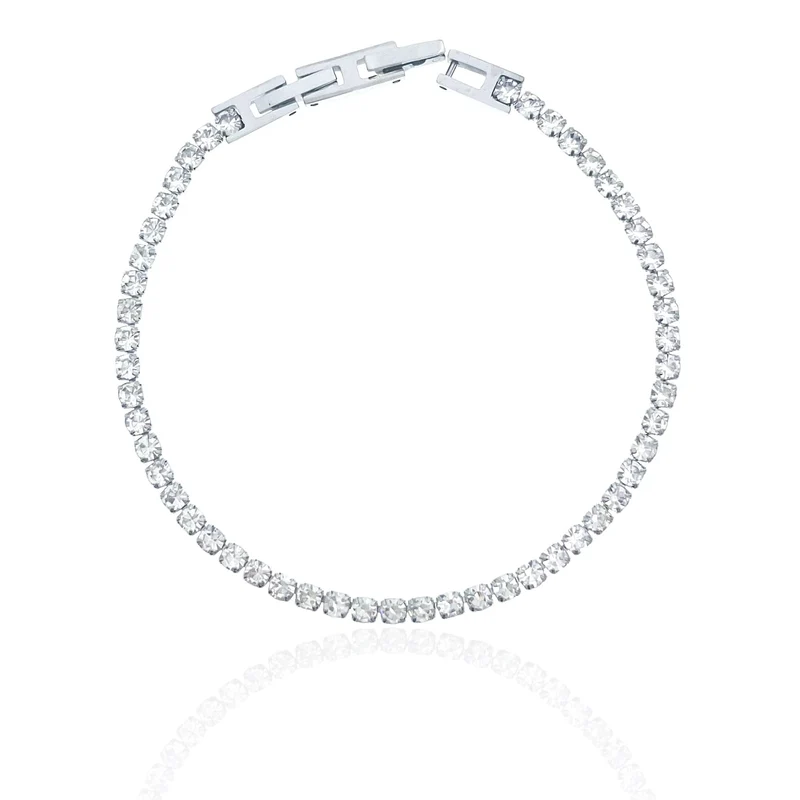SODABIJOUX - Bracciale tennis in acciaio - colore Argento