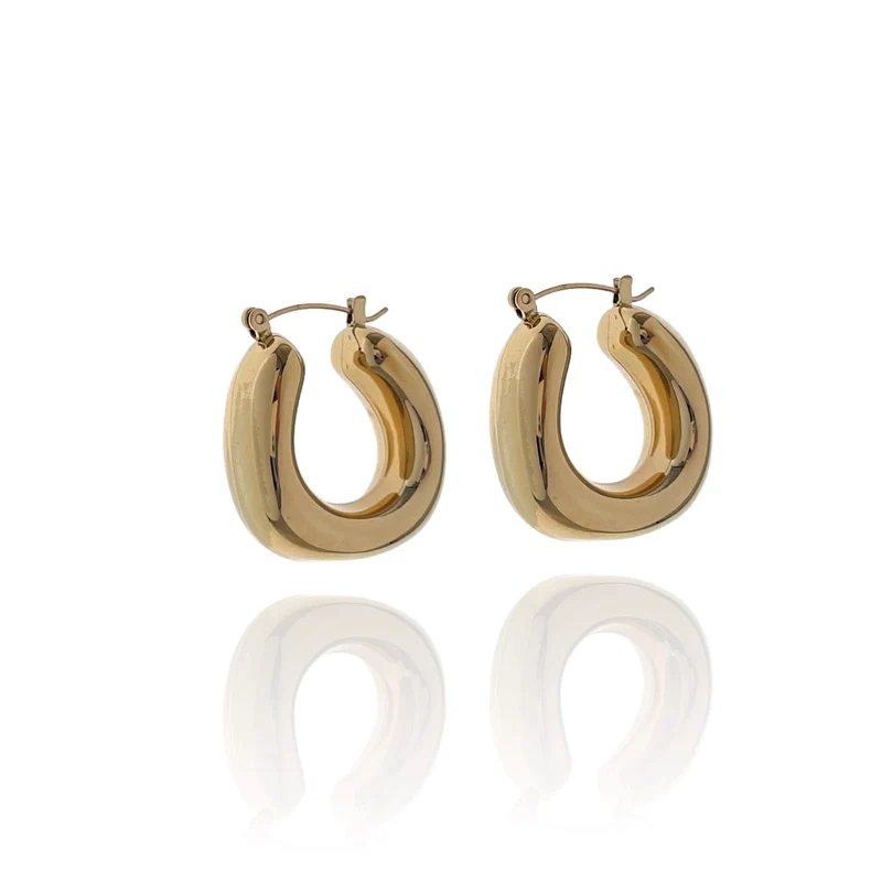 SODABIJOUX - Orecchini Acciaio design ad U - Oro