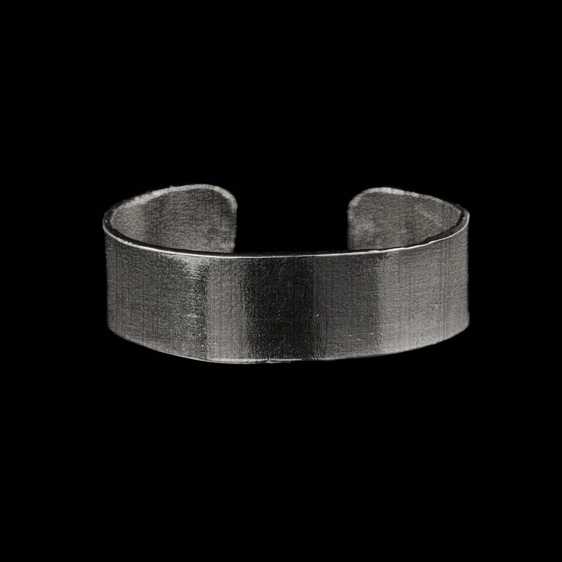 SODA - BRACCIALE SCHIAVA FASCIA PICCOLA 25 mm argento invecchiato