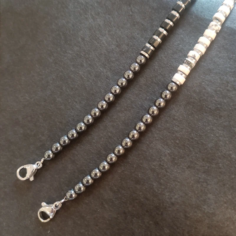 SODA - Bracciale Uomo ematite e pietre dure 6 mm