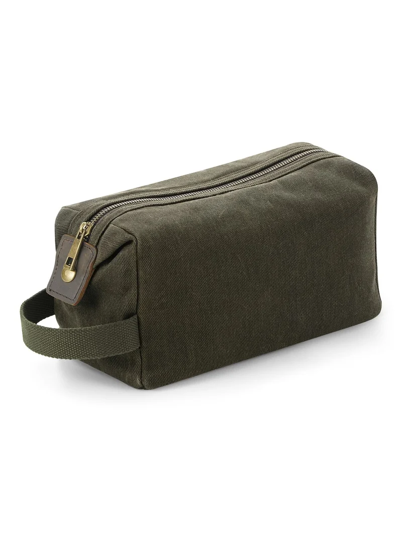 SODA - Wash bag Heritage Waxed Canvas - verde militare