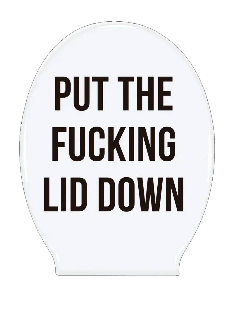 Fisura - Adesivo WC "Put the fucking lid down"