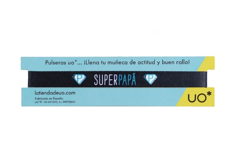 UO estudio Braccialetto "Superpapá" Nero