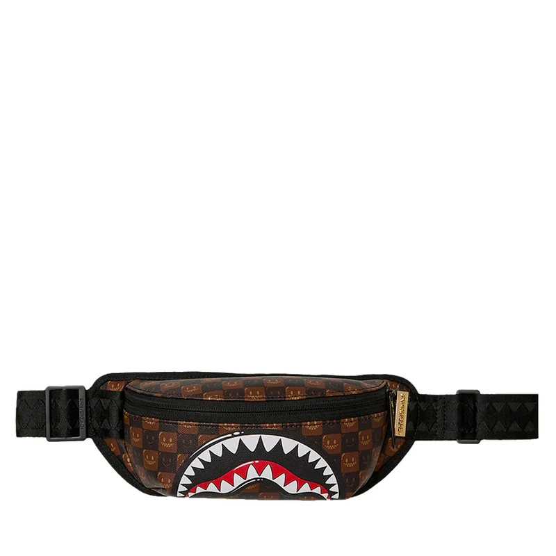 Marsupio Unisex SPRAYGROUND stampa Sharks in Paris WTF Bubble Brown Check