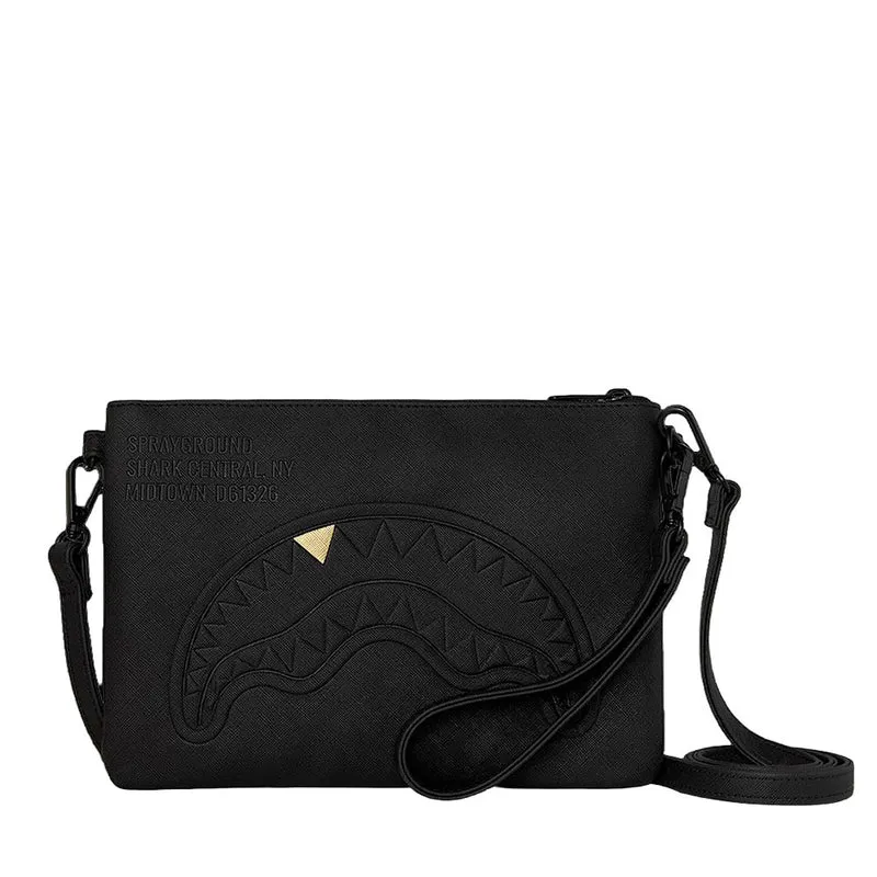Pochette con Tracolla SPRAYGROUND stampa Blacked Out Embossed Gold Tooth