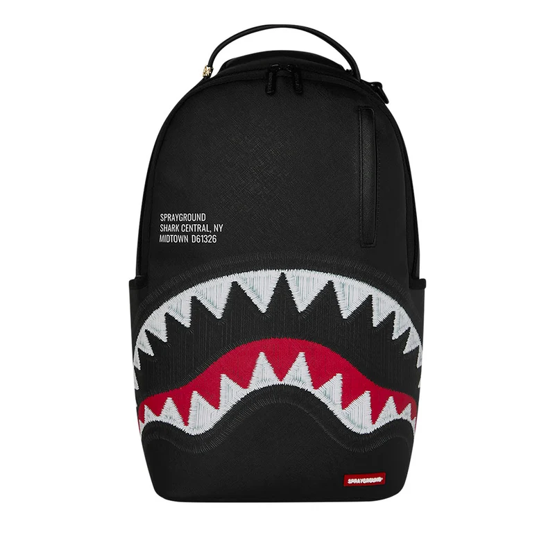 Zaino Unisex SPRAYGROUND stampa Shark Central Black Embroidered Shark