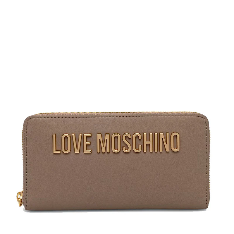 Portafoglio Donna Zip Around LOVE MOSCHINO linea Bold Love color Sabbia