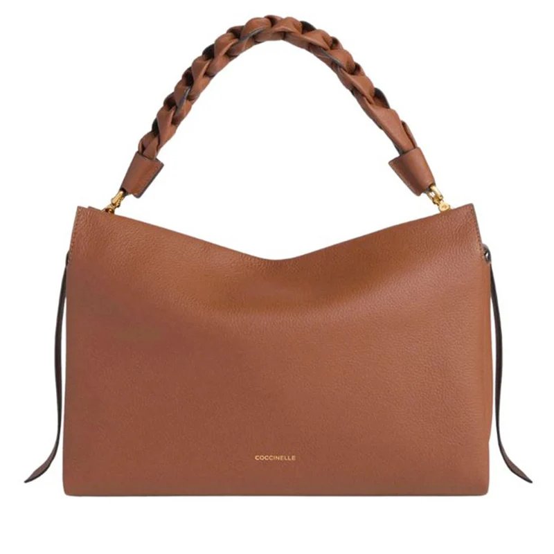Borsa Donna a Mano COCCINELLE in Pelle linea Boheme Medium colore Cognac - Noir