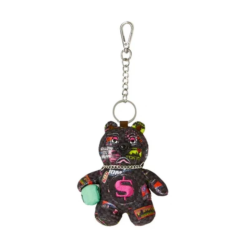 Portachiavi a Forma di Orso SPRAYGROUND stampa Global Mogul Cyber Punk