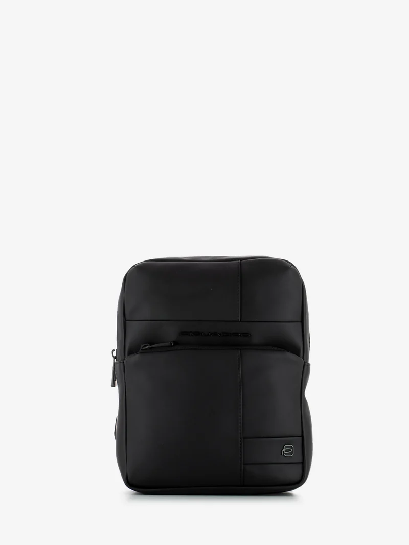 Borsello Porta Ipad® in tessuto gommato nero